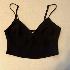 Abercrombie & Fitch Black Strappy Crop Top